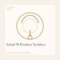 Initial M Pendant Necklace