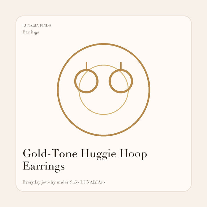 Gold-Tone Huggie Hoop Earrings