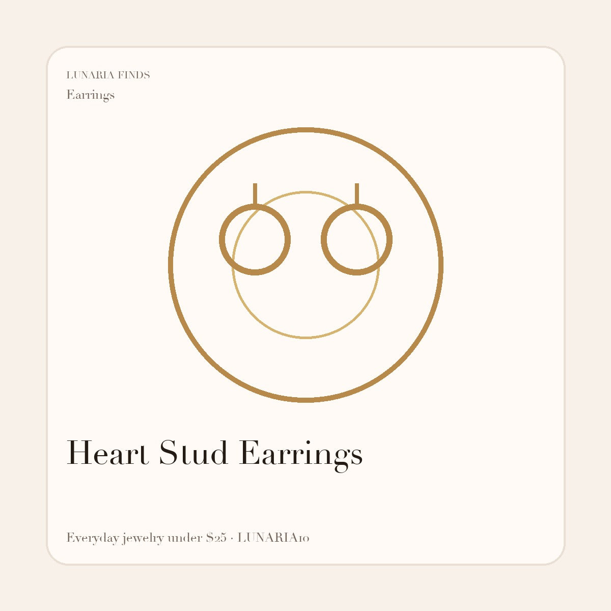Heart Stud Earrings