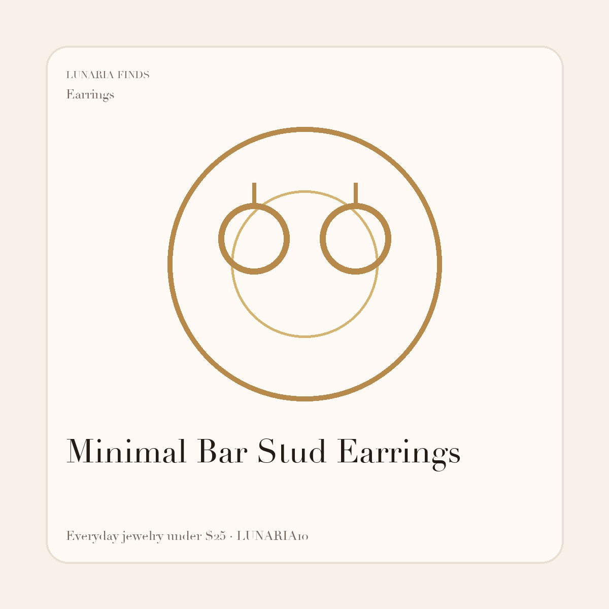 Minimal Bar Stud Earrings