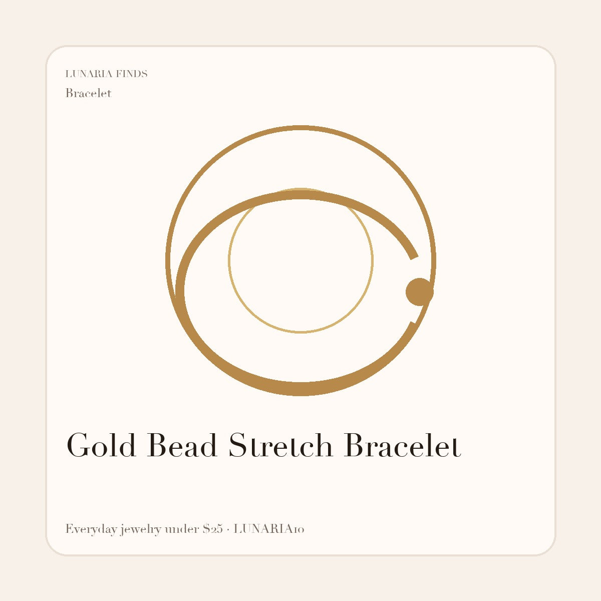 Gold Bead Stretch Bracelet