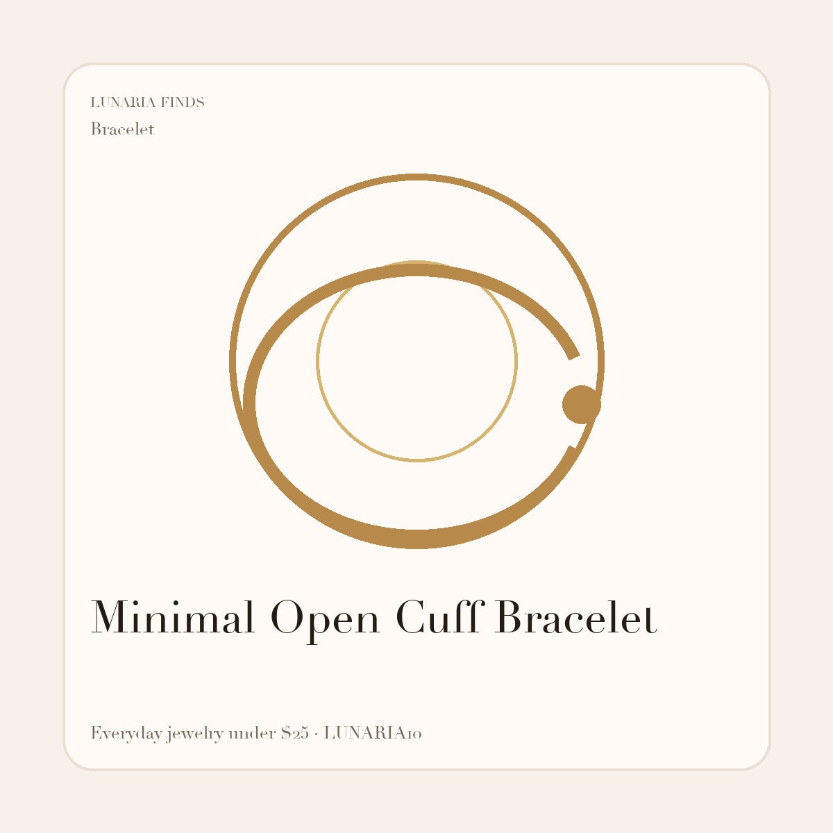Minimal Open Cuff Bracelet