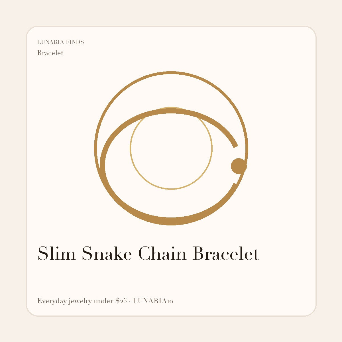 Slim Snake Chain Bracelet