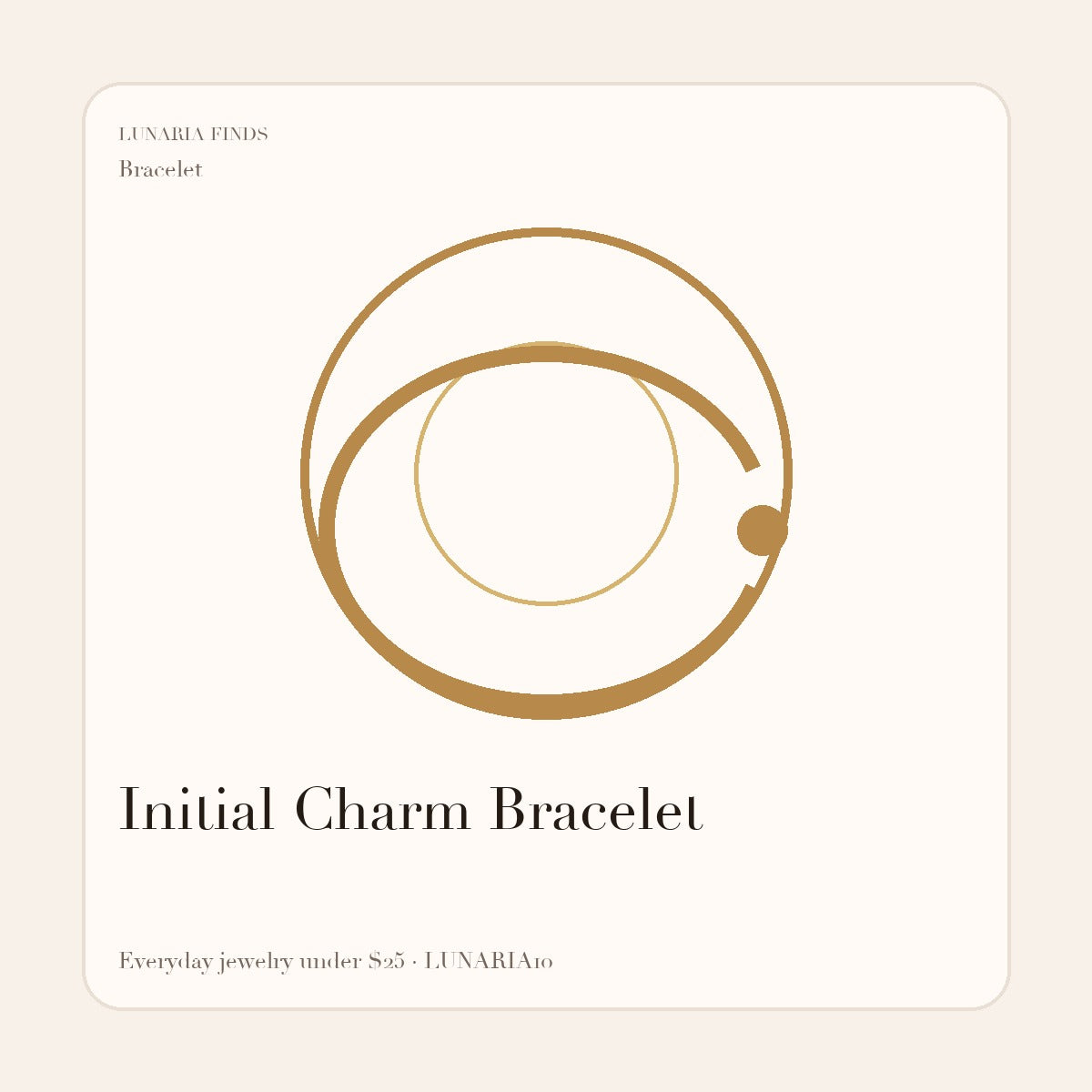Initial Charm Bracelet