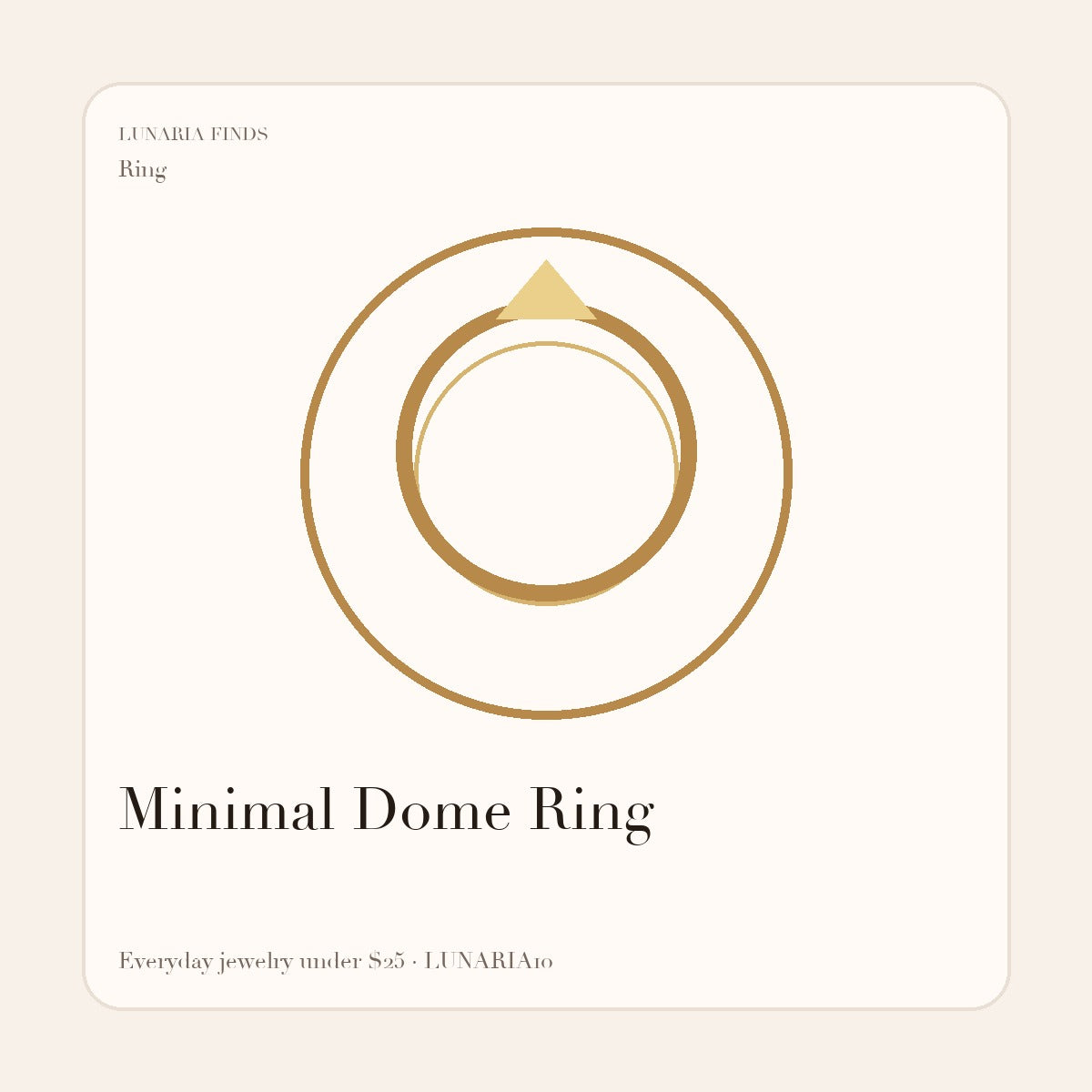 Minimal Dome Ring