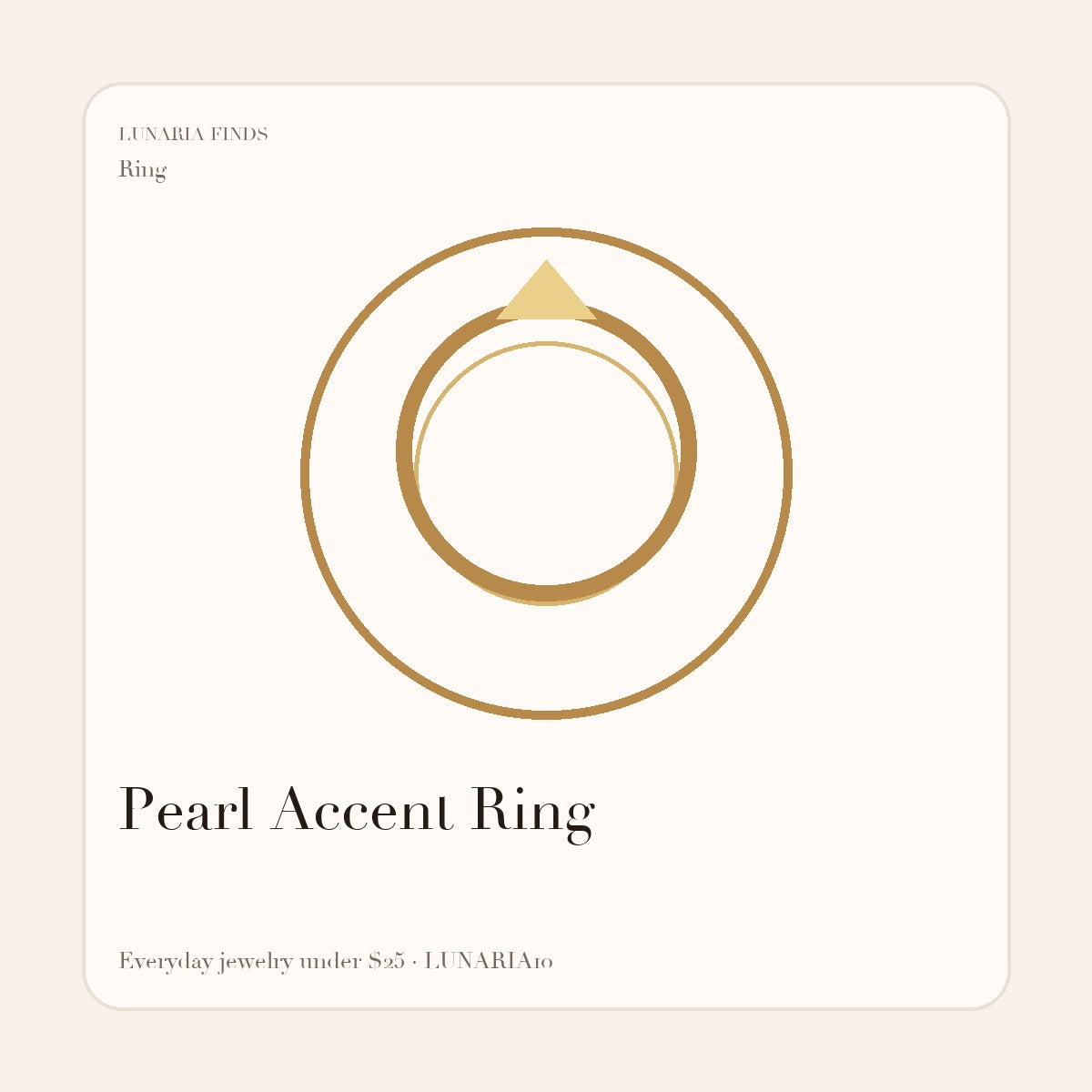Pearl Accent Ring