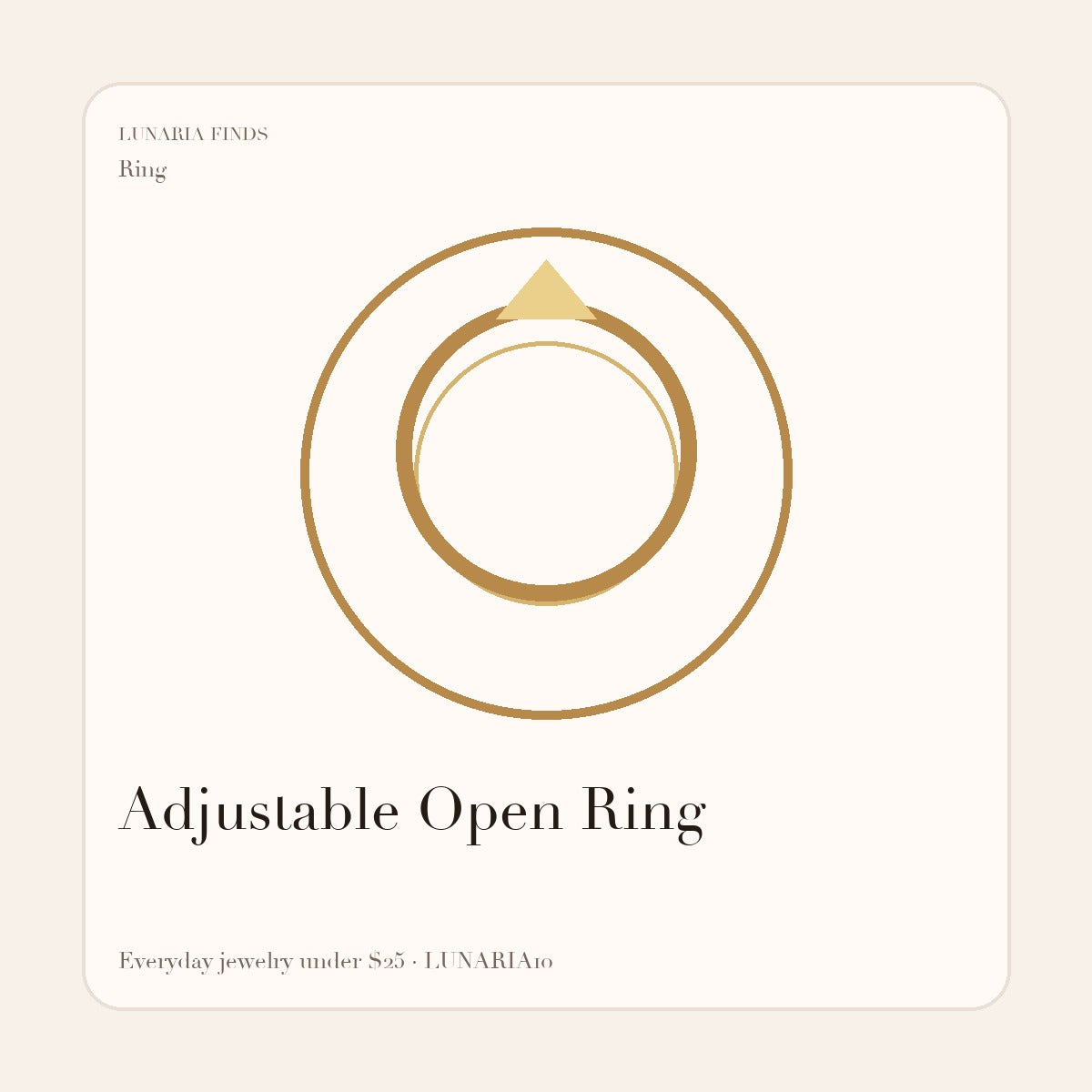 Adjustable Open Ring