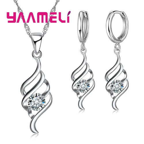 Pearl-Style Necklace & Earring Set