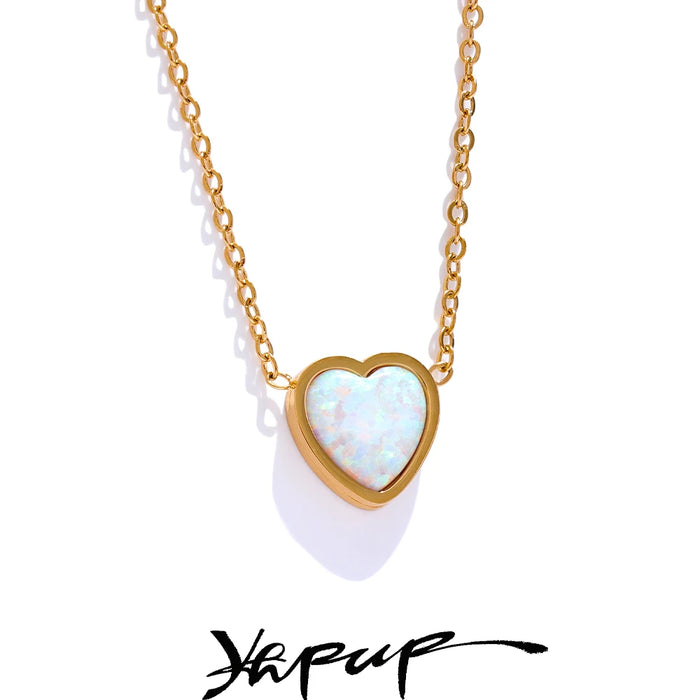 Opal Drop Pendant Necklace