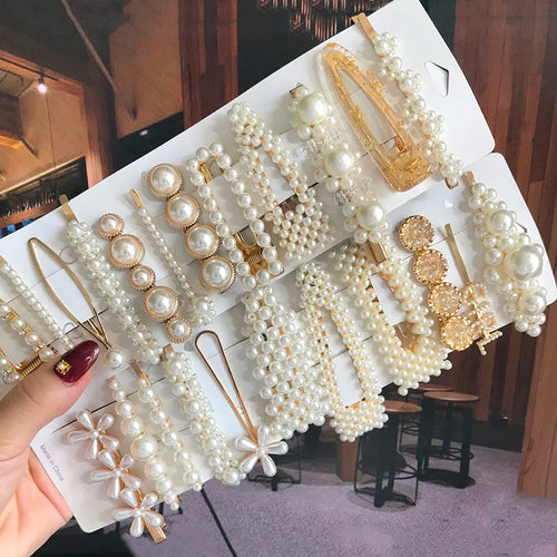 Pearl-Style Hair Clip Set