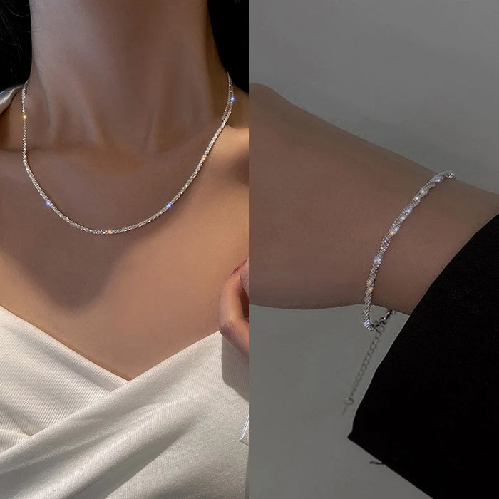 Minimal Necklace & Bracelet Set