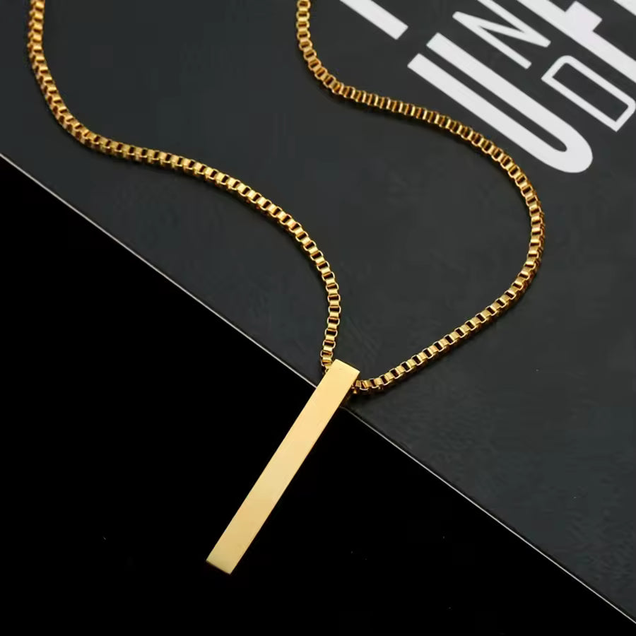 Vertical Bar Pendant Necklace detail