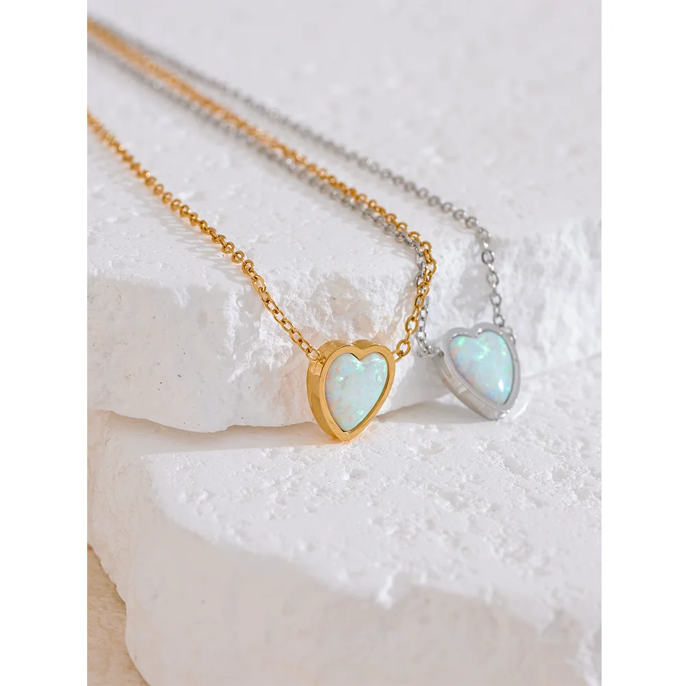 Opal Drop Pendant Necklace