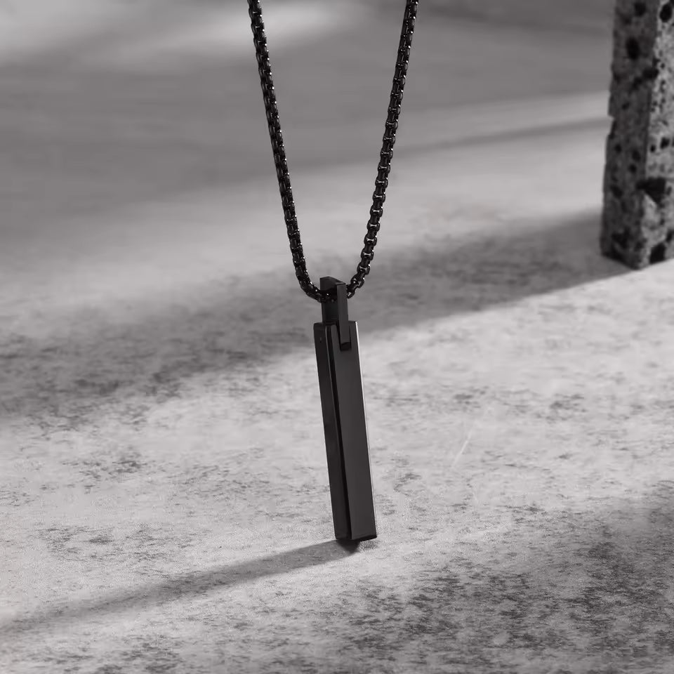 Vertical Bar Pendant Necklace