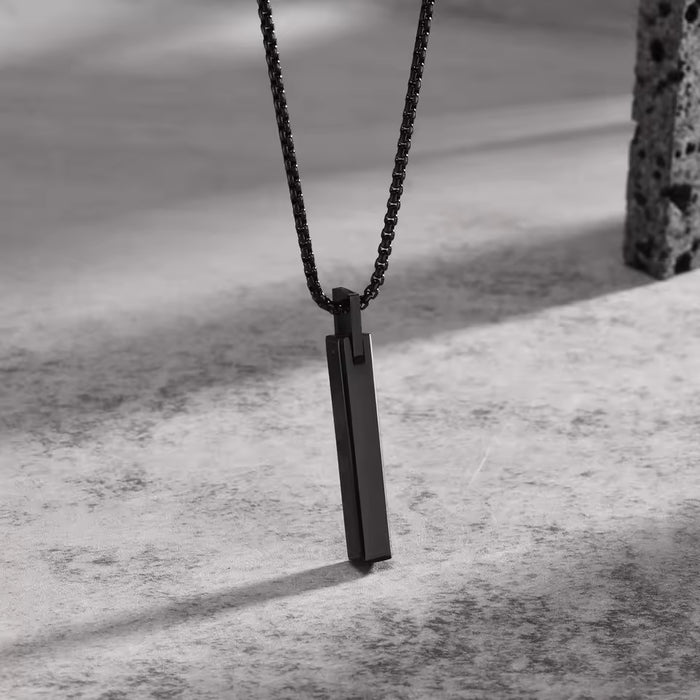 Vertical Bar Pendant Necklace