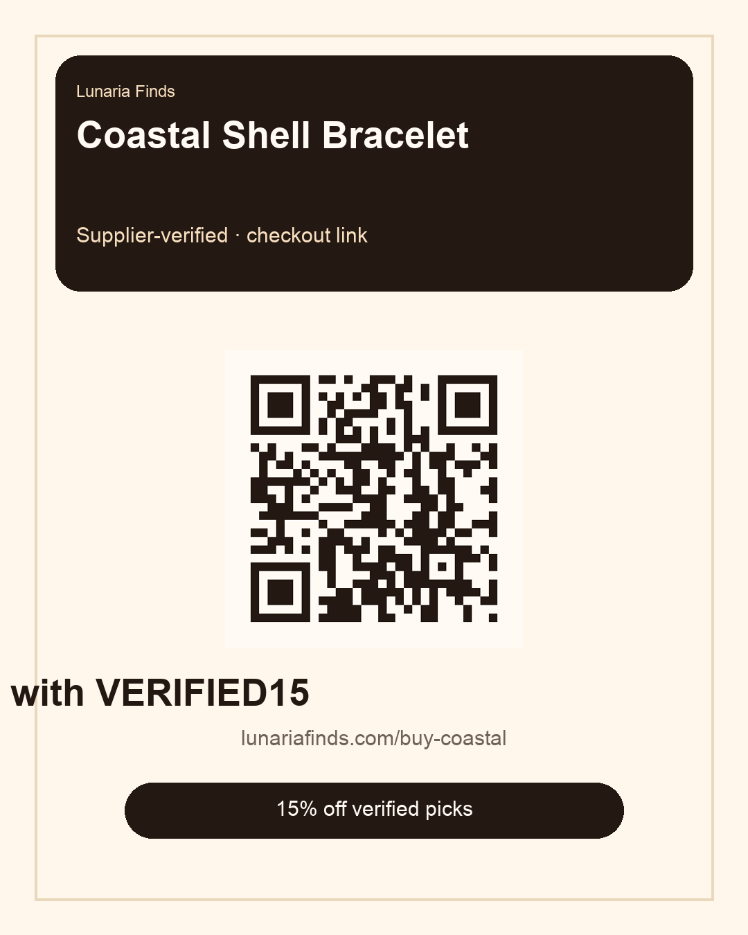 QR card for Coastal Shell Bracelet