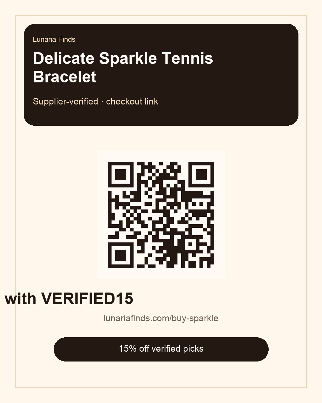 QR card for Delicate Sparkle Tennis Bracelet